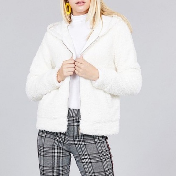 Jackets & Blazers - Beautiful Zip Up Fur Hoodie Coat